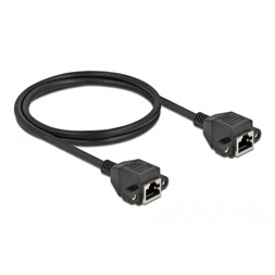 Delock 87009 1m Cat6A S/FTP rögzíthető RJ45 anya - rögzíthető RJ45 anya hosszabbító kábel