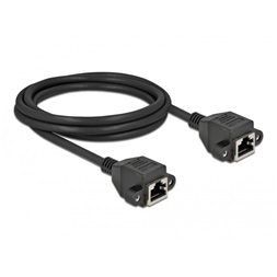 Delock 87010 2m Cat6A S/FTP rögzíthető RJ45 anya - rögzíthető RJ45 anya hosszabbító kábel