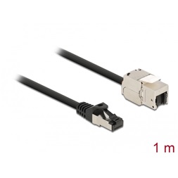 Delock 87027 1m Cat.6A RJ45 apa - Keystone modulos RJ45 anya kábel