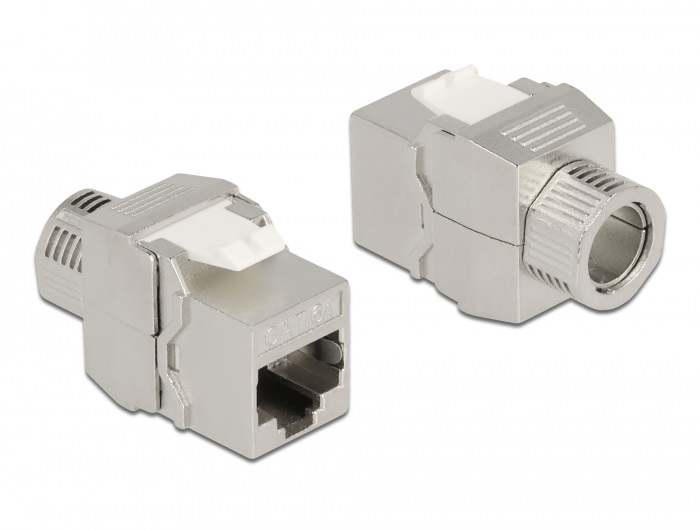 Delock 87032 RJ45 anya - LSA Cat6A eszközmentes borított Keystone modul