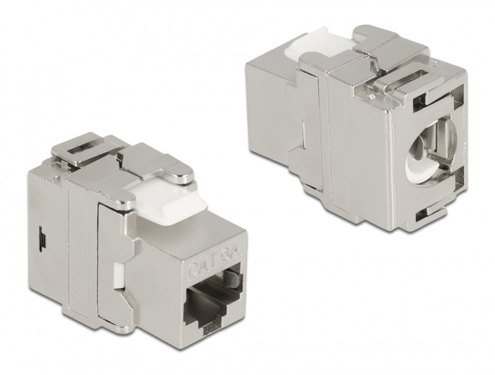 Delock 87036 RJ45 anya - LSA Cat6A eszközmentes 180°-os fém Keystone modul