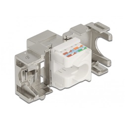 Delock 87036 RJ45 anya - LSA Cat6A eszközmentes 180°-os fém Keystone modul