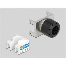 Delock 87036 RJ45 anya - LSA Cat6A eszközmentes 180°-os fém Keystone modul