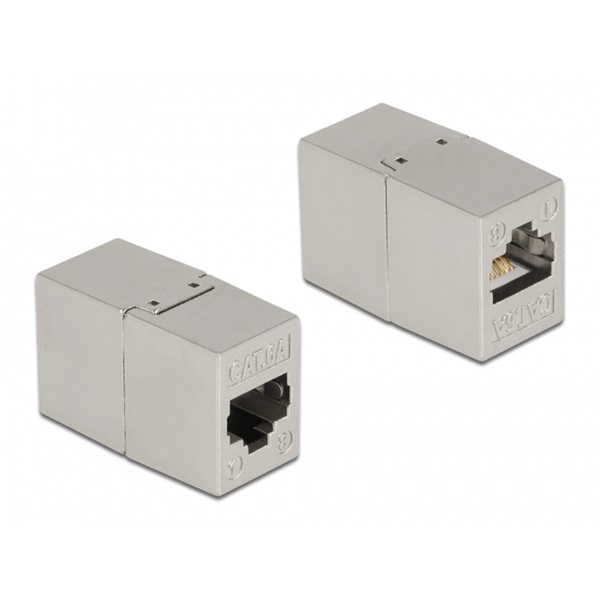 Delock 87037 Cat6A RJ45 anya - RJ45 anya fémszínű adapter