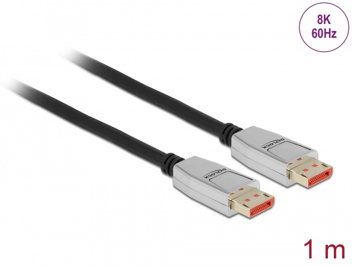 Delock 87040 1m DisplayPort 8K 60Hz kábel