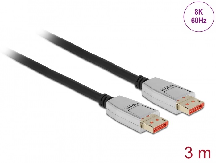 Delock 87042 3m DisplayPort 8K 60Hz kábel