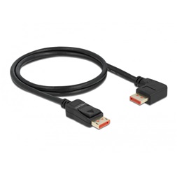 Delock 87060 1m DisplayPort 8K 60Hz apa egyenes - apa 90°-ban jobbra hajlított kábel