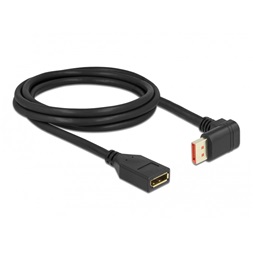Delock 87091 2m DisplayPort 8K 60Hz anya egyenes - apa 90°-ban lefelé hajlított kábel