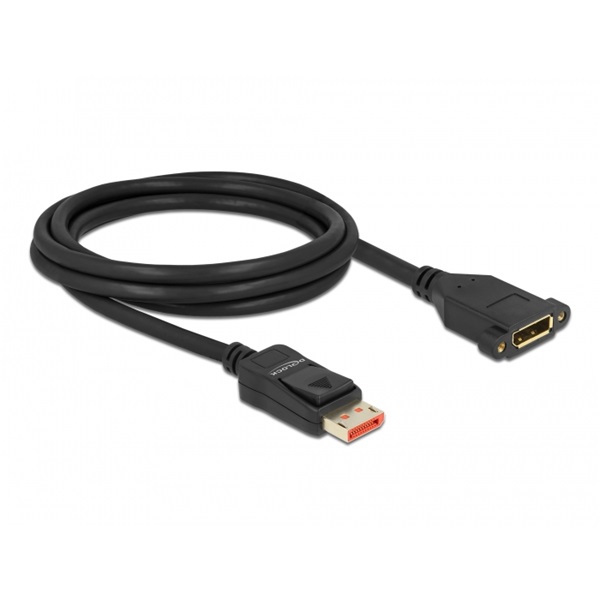 Delock 87097 2m DisplayPort 8K 60Hz apa - rögzíthető anya hosszabbító kábel