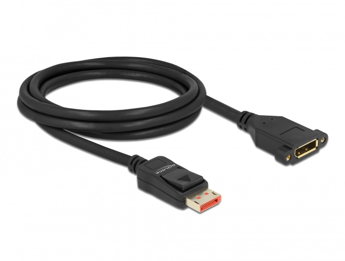 Delock 87097 2m DisplayPort 8K 60Hz apa - rögzíthető anya hosszabbító kábel