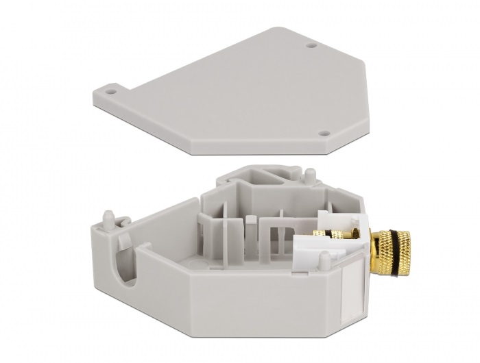 Delock 87162 Keystone hangszóró kábel DIN sínre szerelhető adapter