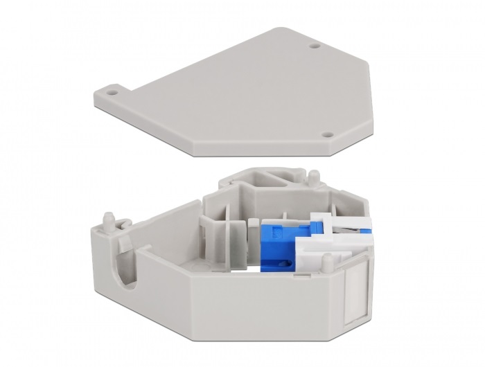 Delock 87164 Keystone SC Simplex anya kék DIN sínre szerelhető adapter