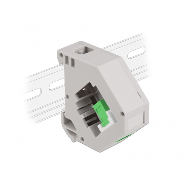 Delock 87165 Keystone SC Simplex anya zöld DIN sínre szerelhető adapter