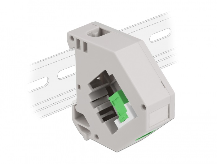 Delock 87165 Keystone SC Simplex anya zöld DIN sínre szerelhető adapter