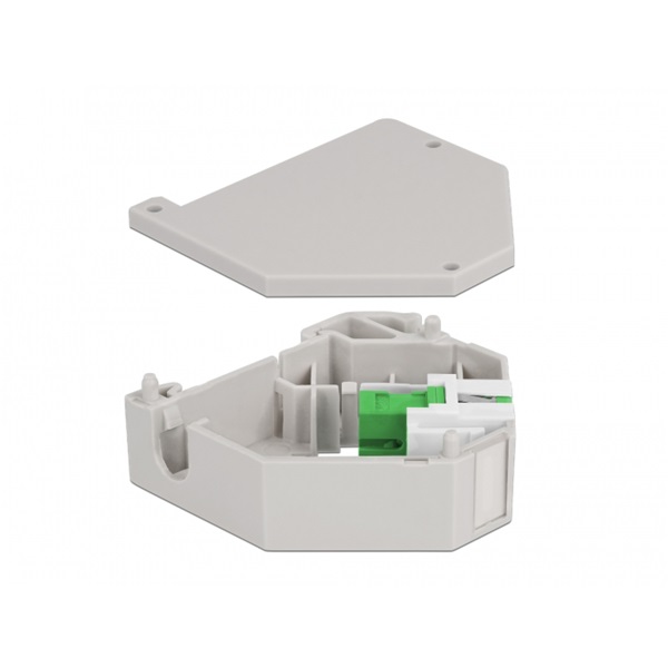 Delock 87165 Keystone SC Simplex anya zöld DIN sínre szerelhető adapter