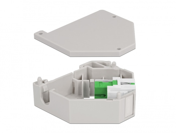 Delock 87165 Keystone SC Simplex anya zöld DIN sínre szerelhető adapter