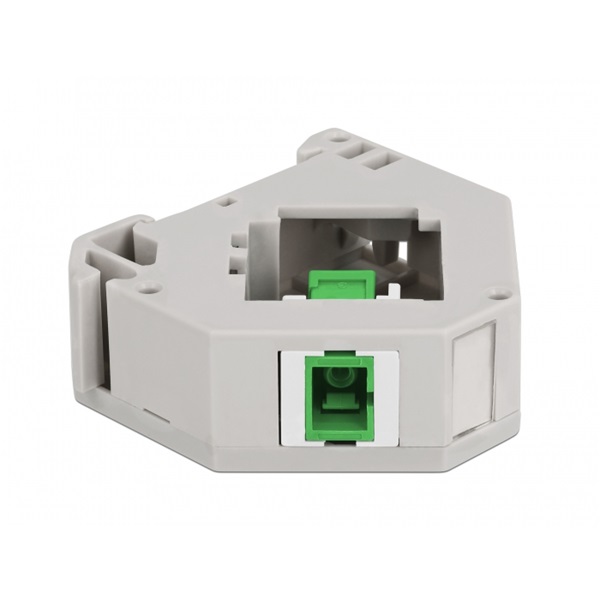 Delock 87165 Keystone SC Simplex anya zöld DIN sínre szerelhető adapter