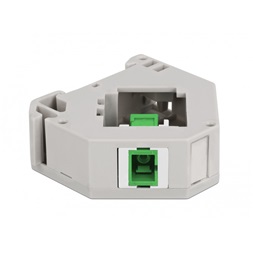 Delock 87165 Keystone SC Simplex anya zöld DIN sínre szerelhető adapter