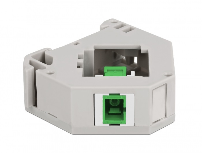 Delock 87165 Keystone SC Simplex anya zöld DIN sínre szerelhető adapter