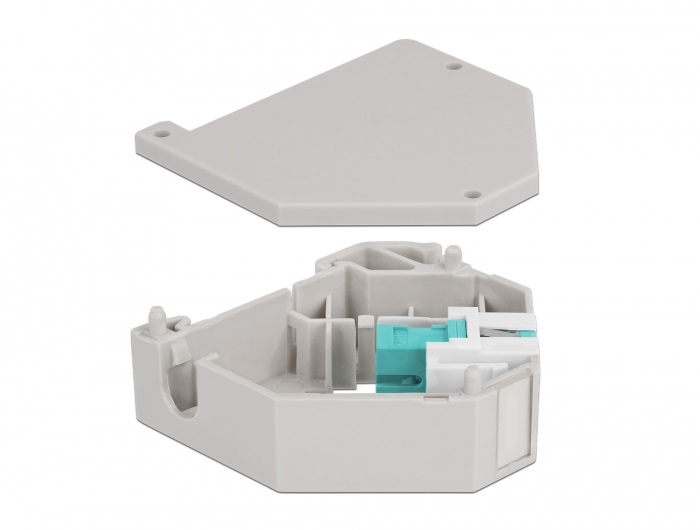 Delock 87173 Keystone SC Simplex anya vízkék DIN sínre szerelhető adapter