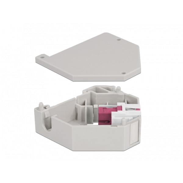 Delock 87182 Keystone SC Simplex anya ibolya DIN sínre szerelhető adapter