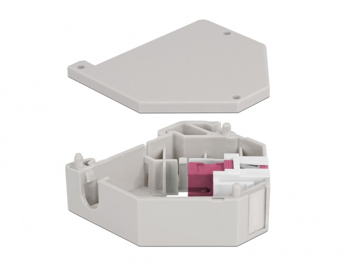 Delock 87182 Keystone SC Simplex anya ibolya DIN sínre szerelhető adapter