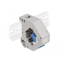 Delock 87189 Keystone LC Duplex anya kék DIN sínre szerelhető adapter