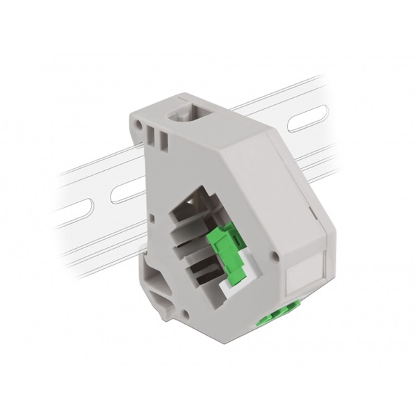 Delock 87192 Keystone LC Duplex anya zöld DIN sínre szerelhető adapter