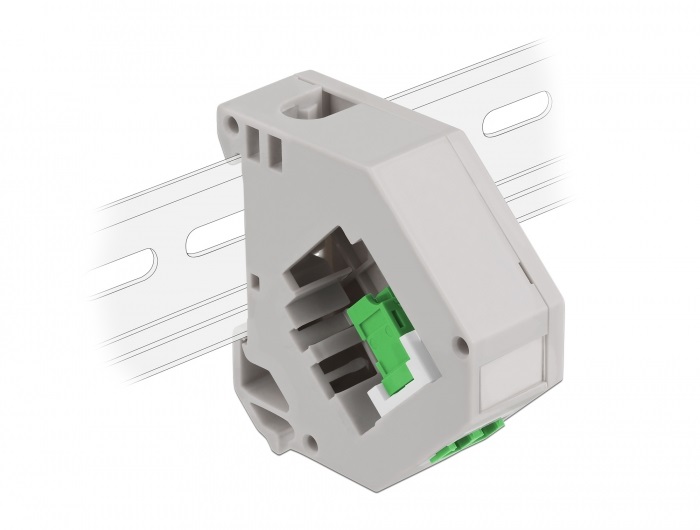 Delock 87192 Keystone LC Duplex anya zöld DIN sínre szerelhető adapter