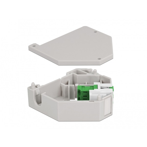 Delock 87192 Keystone LC Duplex anya zöld DIN sínre szerelhető adapter