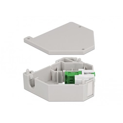 Delock 87192 Keystone LC Duplex anya zöld DIN sínre szerelhető adapter