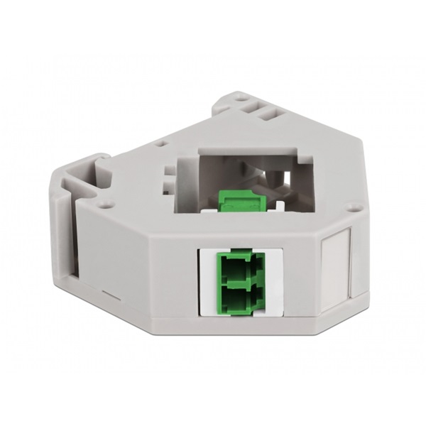 Delock 87192 Keystone LC Duplex anya zöld DIN sínre szerelhető adapter