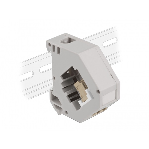 Delock 87193 Keystone LC Duplex anya bézs DIN sínre szerelhető adapter
