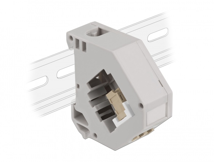 Delock 87193 Keystone LC Duplex anya bézs DIN sínre szerelhető adapter