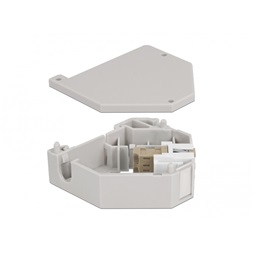Delock 87193 Keystone LC Duplex anya bézs DIN sínre szerelhető adapter