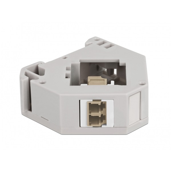 Delock 87193 Keystone LC Duplex anya bézs DIN sínre szerelhető adapter