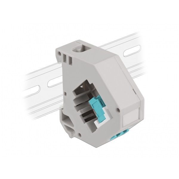 Delock 87194 Keystone LC Duplex anya vízkék DIN sínre szerelhető adapter