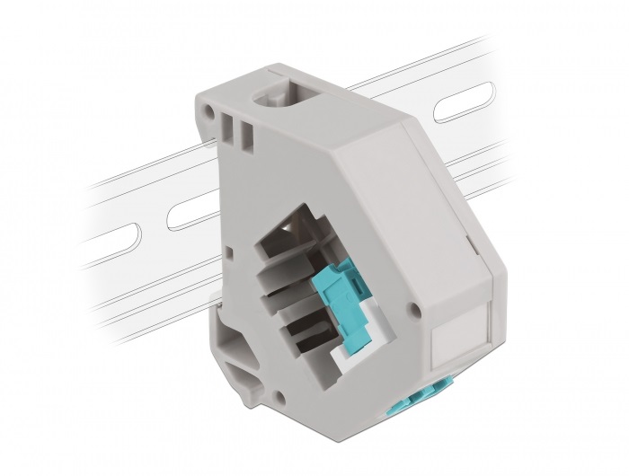 Delock 87194 Keystone LC Duplex anya vízkék DIN sínre szerelhető adapter