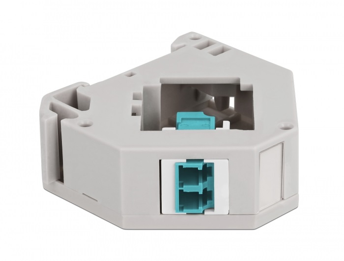 Delock 87194 Keystone LC Duplex anya vízkék DIN sínre szerelhető adapter