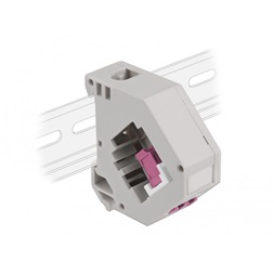 Delock 87195 Keystone LC Duplex anya ibolya DIN sínre szerelhető adapter