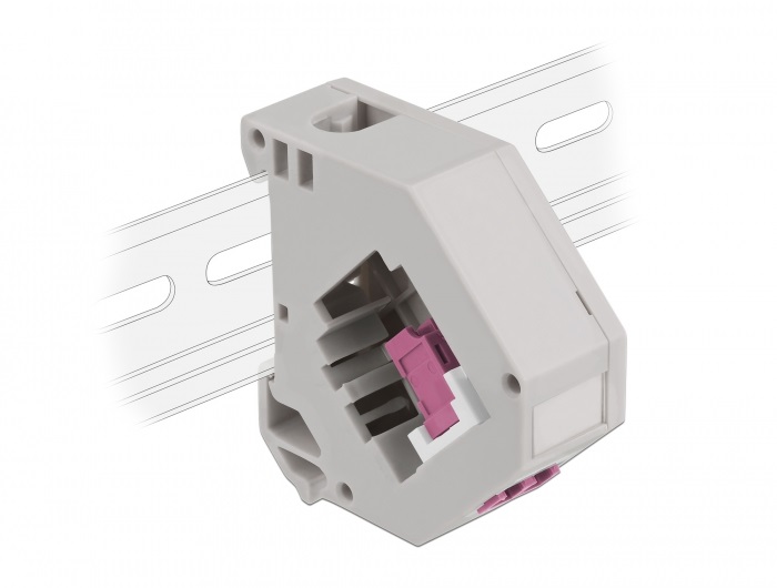 Delock 87195 Keystone LC Duplex anya ibolya DIN sínre szerelhető adapter