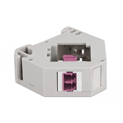 Delock 87195 Keystone LC Duplex anya ibolya DIN sínre szerelhető adapter