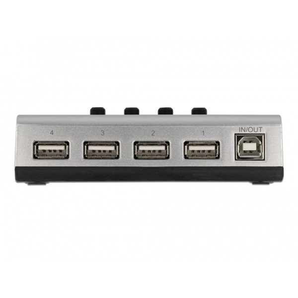 Delock 87762 1xUSB-B anya - 4xUSB-A 2.0 anya manuális kétirányú switch