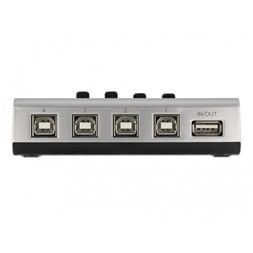 Delock 87763 4xUSB-B anya - 1xUSB-A 2.0 anya manuális kétirányú switch