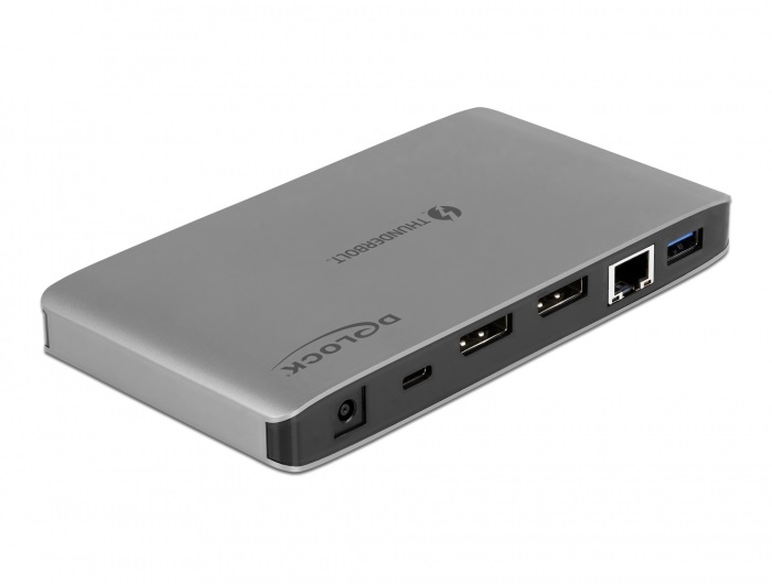 Delock 87777 Thunderbolt3 8K - Dual DisplayPort/USB3.2/LAN/SD/Jack/PD 3.0 dokkoló állomás