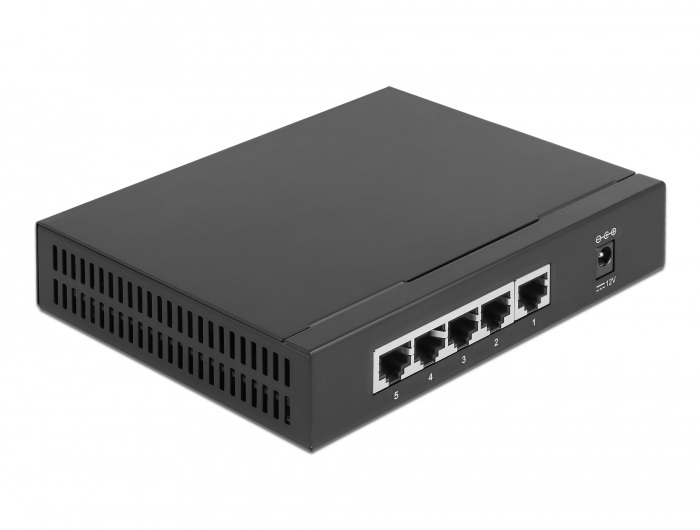Delock 87781 5 port 2,5Gbps Gigabit Ethernet asztali switch