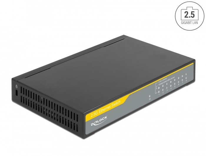 Delock 87782 8 port 2,5Gbps Gigabit Ethernet asztali switch