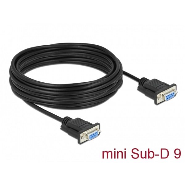 Delock 87783 10m RS-232 D-Sub 9 anya - anya CTS/RTS auto soros kábel