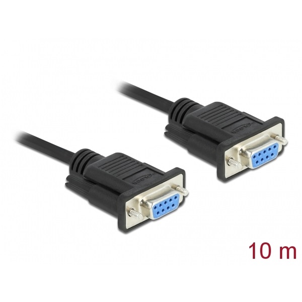 Delock 87783 10m RS-232 D-Sub 9 anya - anya CTS/RTS auto soros kábel