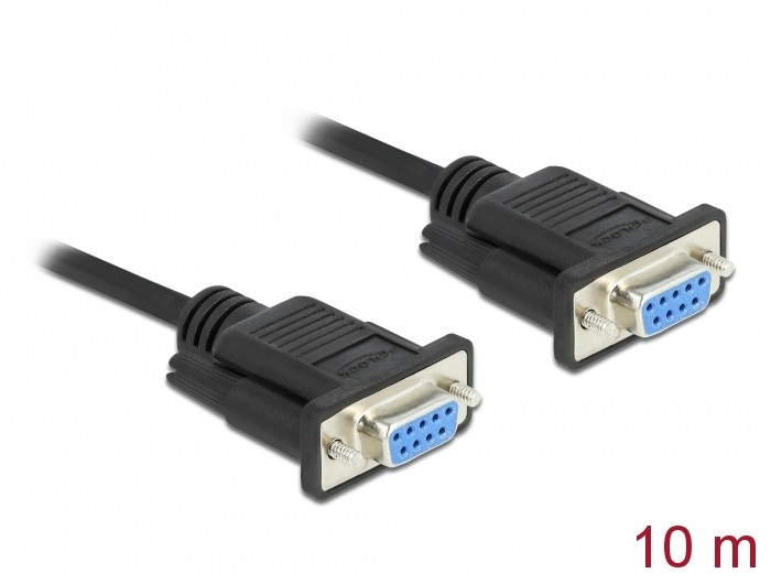 Delock 87783 10m RS-232 D-Sub 9 anya - anya CTS/RTS auto soros kábel